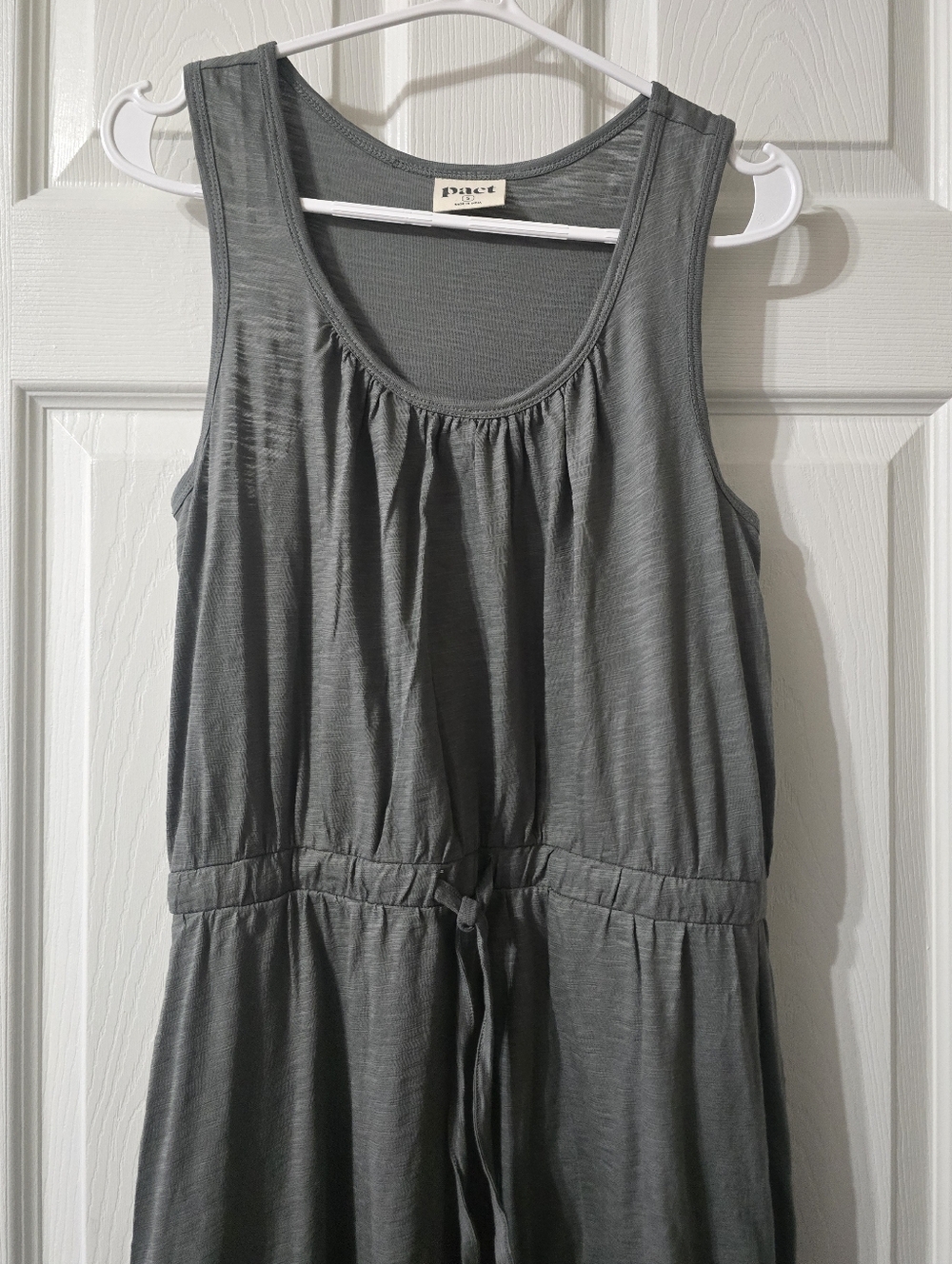 Pact Organic Cotton Relaxed Lightweight Slub Knit Tank Top Maxi Dress, EUC! - Picture 4 of 14